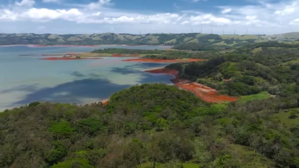 Kosta Rika Nın Kuzey Yamaçlarında Yer Alan Arenal Gölü Nün — Stok video