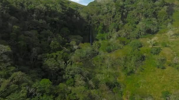 코스타리카의 폭포는 상태에 기슭에 아레날 강위에 — 비디오