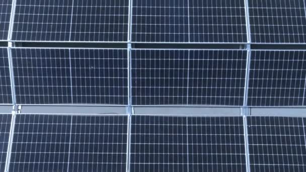 Solar Hücre Tarım Santrali Nin Yakın Çekim Eko Teknolojisi Bir — Stok video