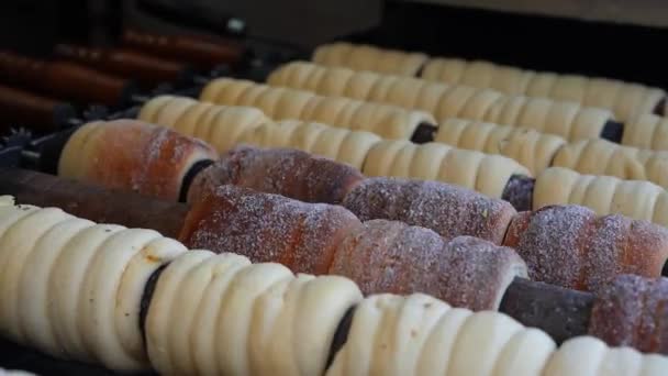 Boulangerie Trdelnik Sur Marché Rue Prague République Tchèque — Video