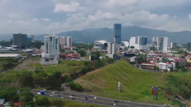 Krásný Letecký Výhled Sabanu San Jose Kostariku San Jose Costa — Stock video