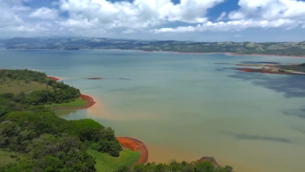 Panorama Udara Danau Arenal Terletak Dataran Tinggi Utara Kosta Rika — Stok Video