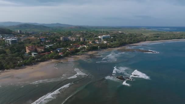 Playa Flamingo Guanacaste Costa Rica Luftaufnahme Von Flamingo Beach North — Stockvideo