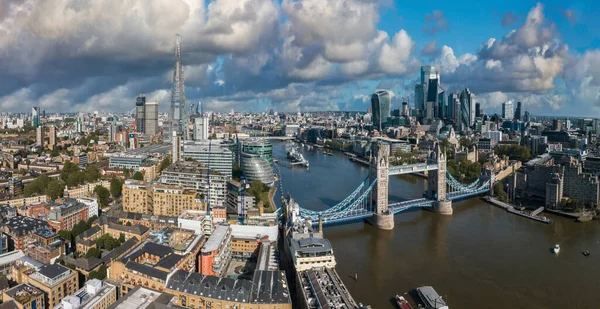 Vista Aérea Del Tower Bridge Londres Uno Los Puentes Puntos — Foto de Stock