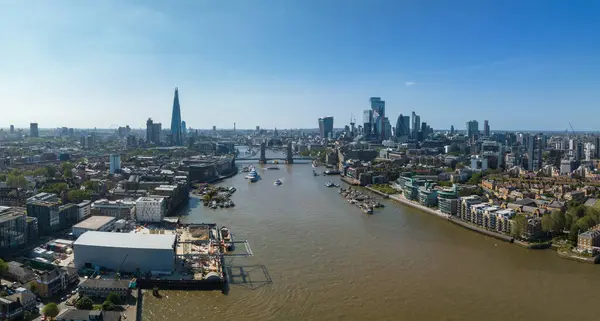 Letecký Pohled Tower Bridge Londýně Jeden Nejznámějších Mostů Londonu Nejzajímavějších — Stock fotografie