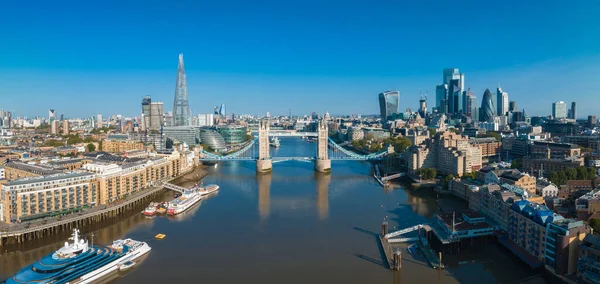 Αεροφωτογραφία Της Γέφυρας Του Πύργου Στο Λονδίνο Μια Από Τις — Φωτογραφία Αρχείου