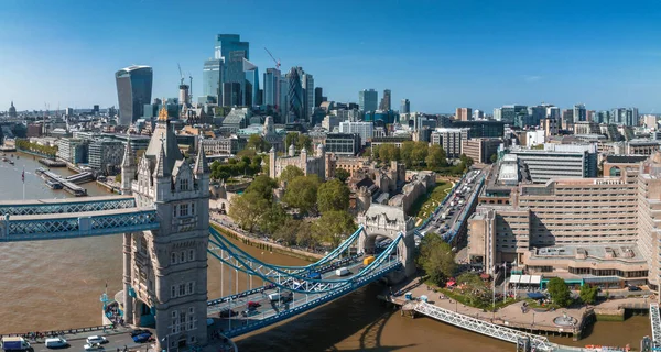Aerial View Tower Bridge London One Londons Most Famous Bridges — стоковое фото