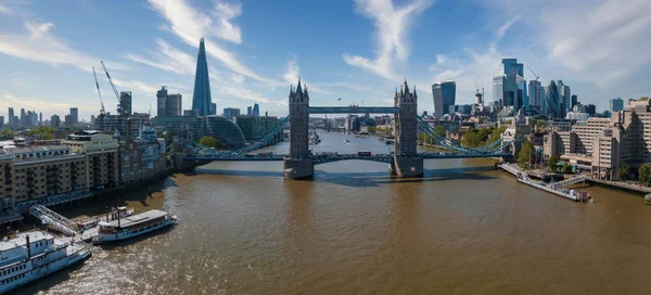 Aerial View Tower Bridge London One Londons Most Famous Bridges —  Fotos de Stock