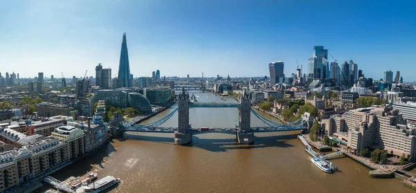 Aerial View Tower Bridge London One Londons Most Famous Bridges — 图库照片