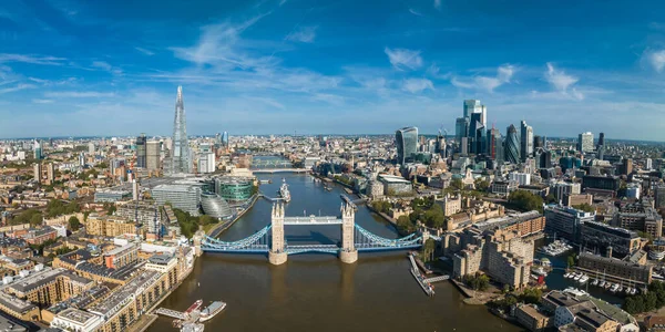 Αεροφωτογραφία Της Γέφυρας Του Πύργου Στο Λονδίνο Μια Από Τις — Φωτογραφία Αρχείου