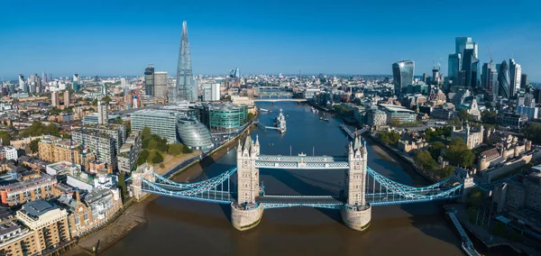 Aerial View Tower Bridge London One Londons Most Famous Bridges — 스톡 사진