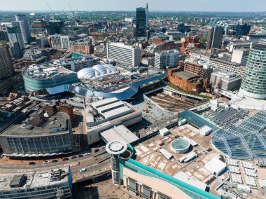 Birmingham, Birleşik Krallık merkez tren istasyonu. Hava görüntüsü. Yüksek kalite fotoğraf.