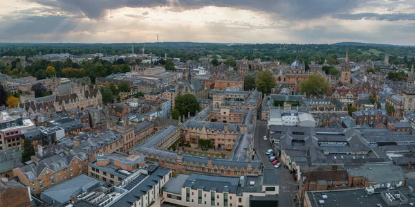 Vista Aerea Sulla Città Oxford Con Oxford University Altri Edifici — Foto Stock