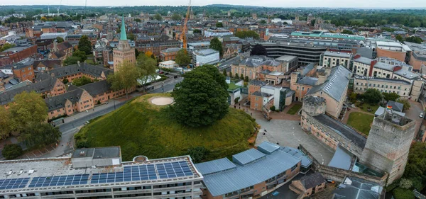 从空中俯瞰牛津大学和其他中世纪建筑 旅行摄影概念 — 图库照片