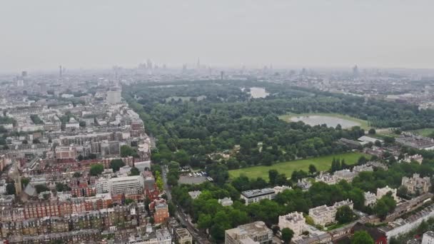 Beautiful Aerial View Hyde Park London Panorama City London — Wideo stockowe