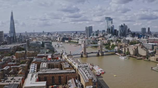 Aerial View City London Shard High Quality Footage Aerial View — стоковое видео