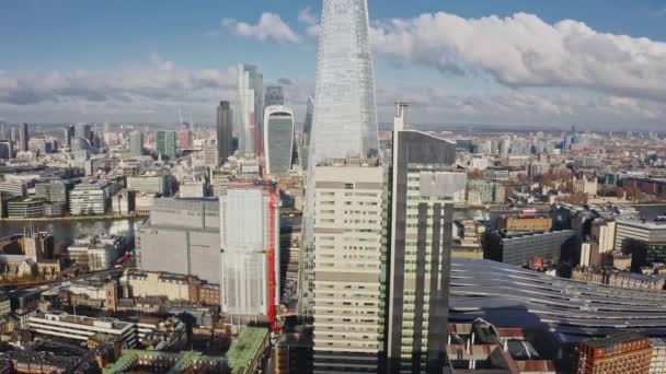 Aerial View City London Shard High Quality Footage Aerial View — Stock Video