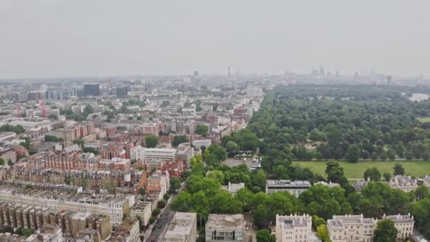 Beautiful Aerial View Hyde Park London Panorama City London — Video Stock