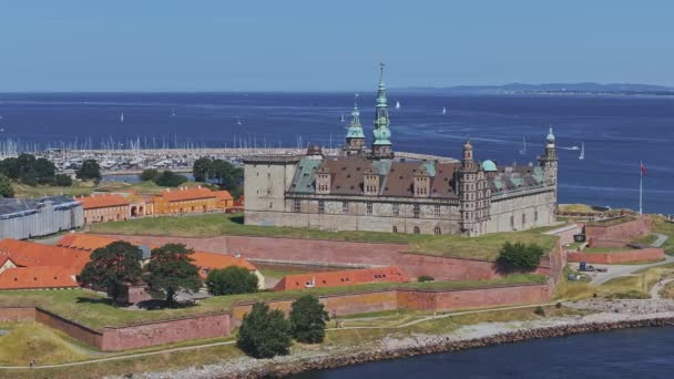 Baltık Denizi Nin Girişini Koruyan Ravelin Helsingor Danimarka Daki Öresund — Stok video