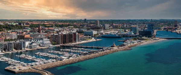 Uitzicht Het Centrum Van Helsinborg Haven Van Helsingborg Zweden Oude — Stockfoto