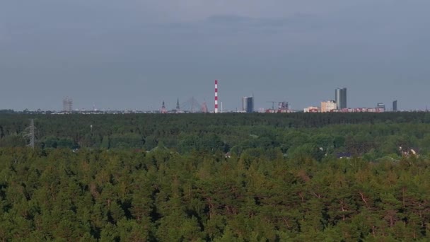 Tramonto Estivo Riga Lettonia Veduta Aerea Riga Capitale Della Lettonia — Video Stock