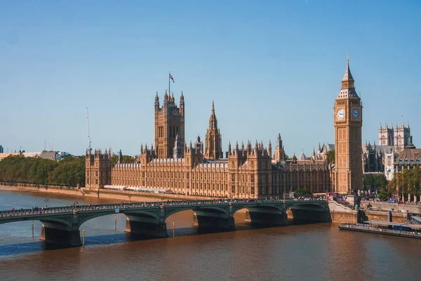 Big Ben Westminster Bridge River Thames Londres Royaume Uni Symbole — Photo