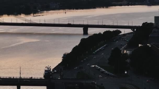 Coucher Soleil Magnifique Sur Riga Lettonie Sur Vieille Ville — Video