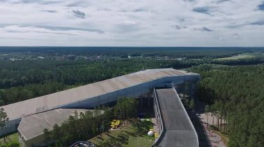 Litvanya 'daki Druskininkai Kar Arena' nın hava manzarası. Baltık 'taki en büyük kar sahası