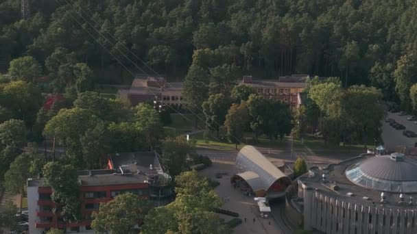 Luchtfoto Van Het Litouwse Resort Druskininkai Panoramisch Uitzicht Litouwse Badplaats — Stockvideo