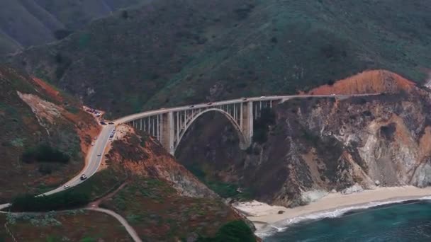 Oceanul Pacific Spală Frumoasa Mare Din California Departe Sud Monterey — Videoclip de stoc