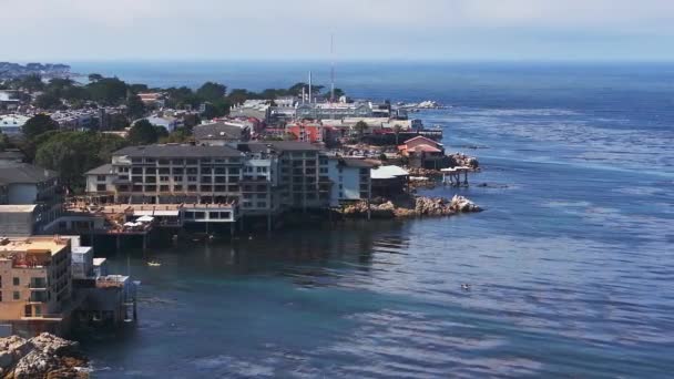Monterey Körfezi Akvaryumu Nun Havadan Görüntüsü Pasifik Korusu Nda Monterey — Stok video