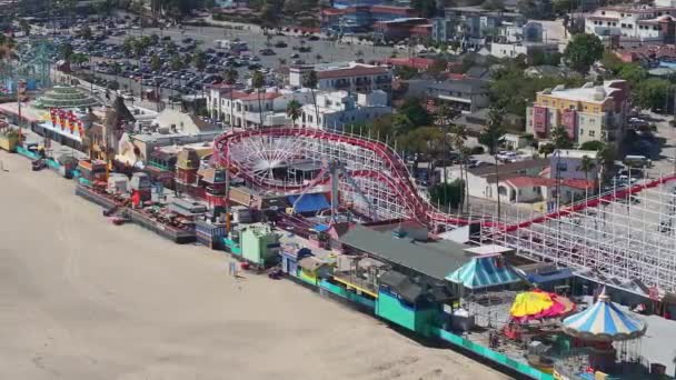 Parc Distracții Santa Cruz Pensiunea Santa Cruz Vedere Aeriană Atracții — Videoclip de stoc