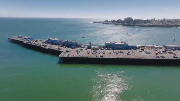 Veduta Aerea Della Storica Santa Cruz Municipal Wharf Costruito Nel — Video Stock