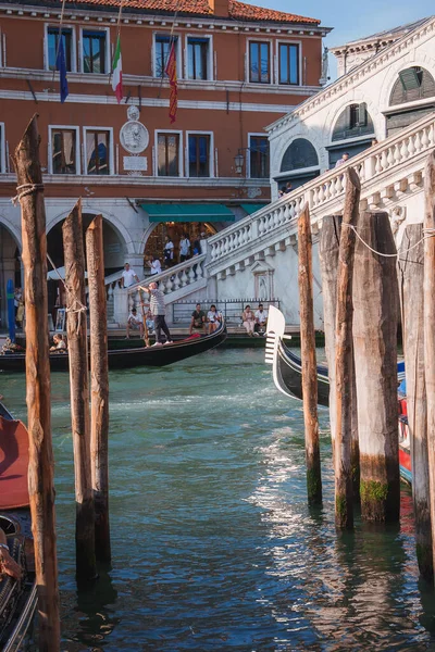 Tapasztalja Meg Velence Romantikáját Nyugalmát Gondolák Lenyűgöző Képével Grand Canal — Stock Fotó