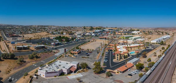 Aerial View Barstow Town Blending Modern Traditional Architecture Earth Toned — Stock Photo, Image