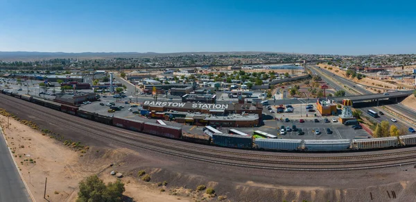 Aerial View Barstow California Showcasing Barstow Station Diverse Architecture Scenic — Stock Photo, Image