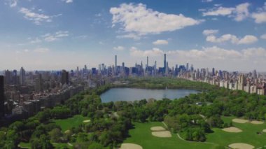 New York, ABD 'deki Central Park' ın güzel hava manzarası..