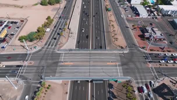 Luftaufnahme Der Autobahn Und Der Kreuzung Phoenix Usa Luftaufnahme Von — Stockvideo
