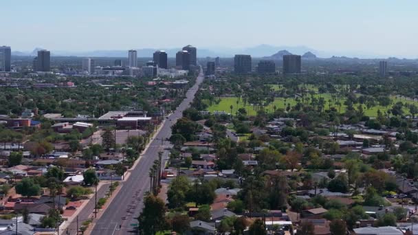 Phoenix City Centru Města Panorama Města Arizona Usa Top Pohled — Stock video
