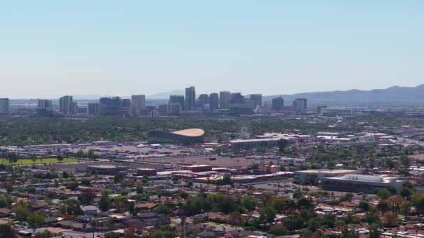 Phoenix Cidade Cidade Skyline Cityscape Centro Arizona Nos Eua Vista — Vídeo de Stock