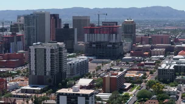Phoenix Stad Centrum Skyline Stadsgezicht Van Arizona Top Uitzicht Het — Stockvideo