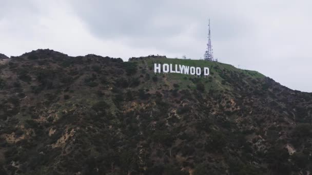 Hollywood Sign District Los Angeles Verenigde Staten Prachtig Uitzicht Vanuit — Stockvideo