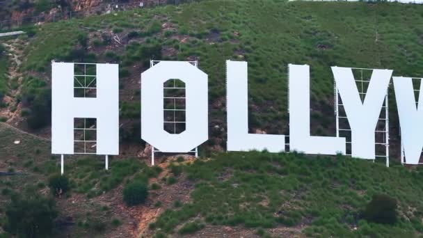 Hollywood Skyltdistrikt Los Angeles Usa Vacker Antenn Utsikt Över Hollywood — Stockvideo