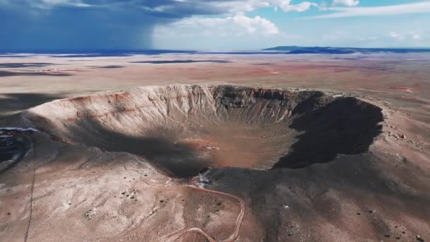 Vue Aérienne Point Repère Naturel Cratère Des Météores Arizona Cratère — Video