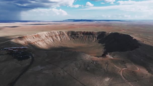 Veduta Aerea Del Meteor Crater Natural Landmark Arizona Cratere Meteorite — Video Stock