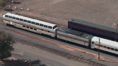 Arizona, ABD 'deki Williams kasabasının havadan görüntüsü. Route 66 klasik kovboy şehri.. 