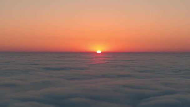 Hermosa Puesta Sol Sobre Las Nubes California — Vídeo de stock