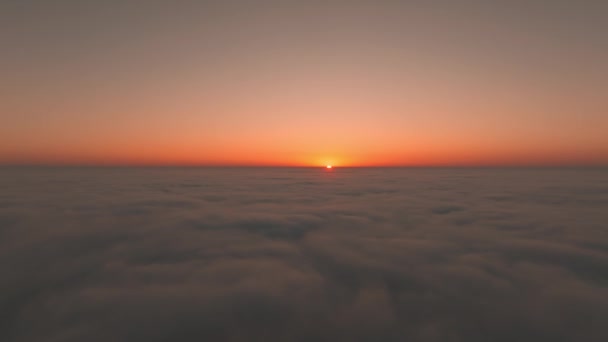 Prachtige Zonsondergang Boven Wolken California Usa — Stockvideo