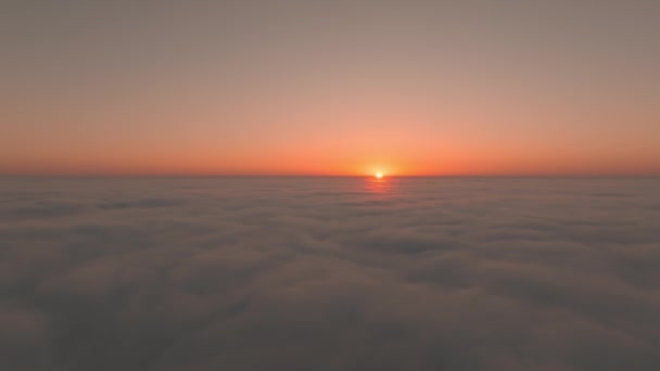 Hermosa Puesta Sol Sobre Las Nubes California — Vídeos de Stock