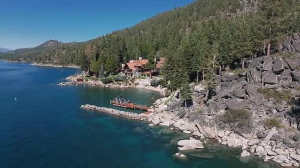 Kaliforniya Abd Den Tahoe Gölü Nün Güzel Hava Manzarası Vahşi — Stok video